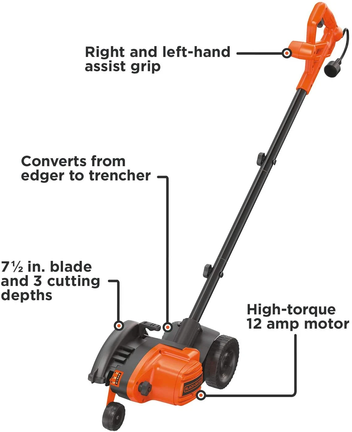 BLACK+DECKER Electric Landscape Edger and Trencher (LE760FF) 2 BLACK+DECKER Electric Landscape Edger and Trencher (LE760FF) - Image 2