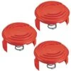 BLACK+DECKER Black & Decker RC-100-P 385022-03 Replacement Spool Cap for AFS Trimmer (3 Pack)